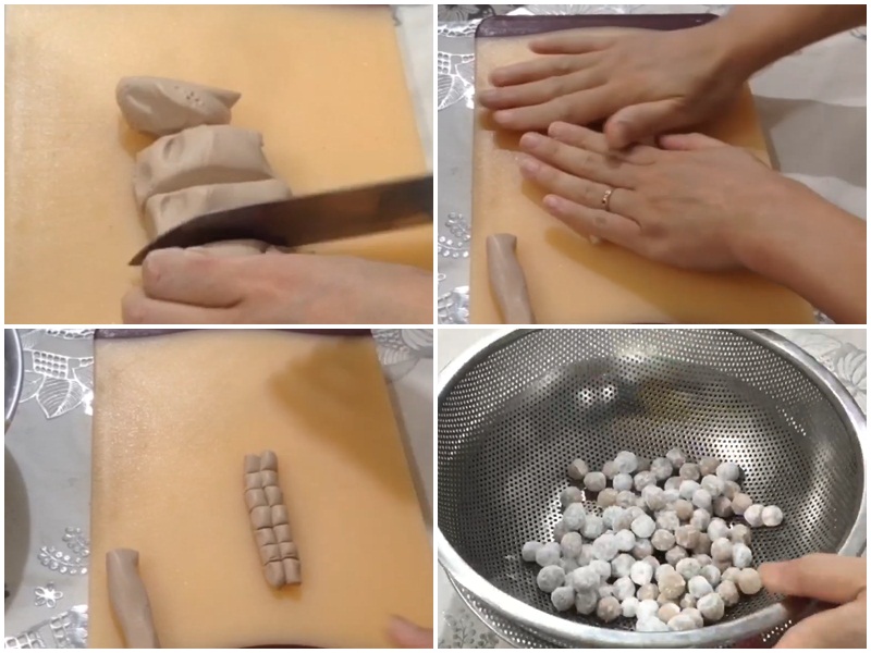 Cách làm trân châu đen: Cách làm trân châu bằng bột sắn dây