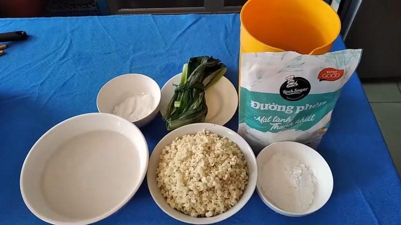 Nguyên liệu món ăn chè bo bo nước cốt dừa