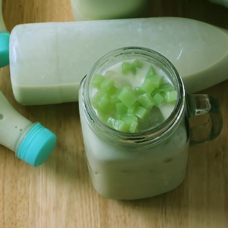 Bước 6 Thành phẩm Sữa đậu xanh lá dứa thạch giòn
