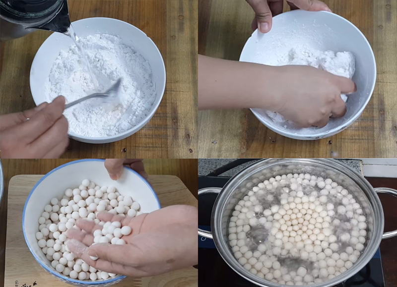5 Cách làm trân châu trắng giòn bằng bột năng, bột mì, bột nếp