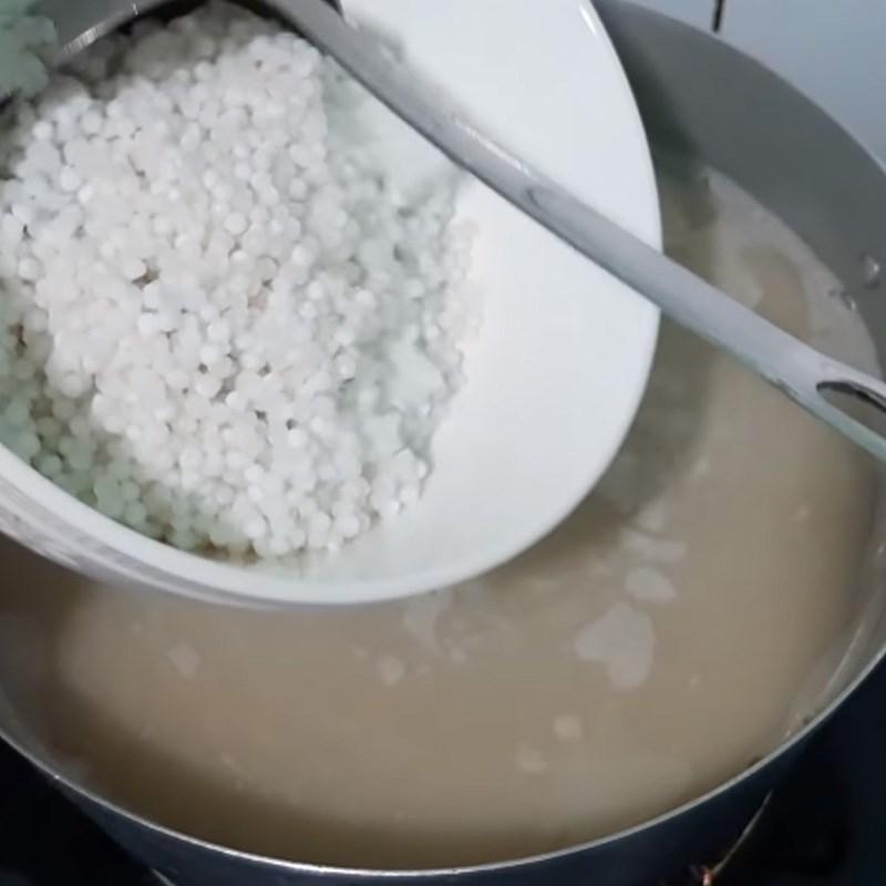 Bước 4 Nấu bột báng Chè đậu xanh nước cốt dừa