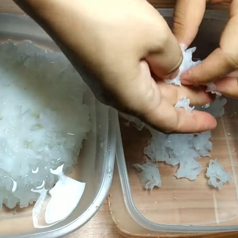 Bước 1 Sơ chế nguyên liệu Chè nấm tuyết đậu xanh