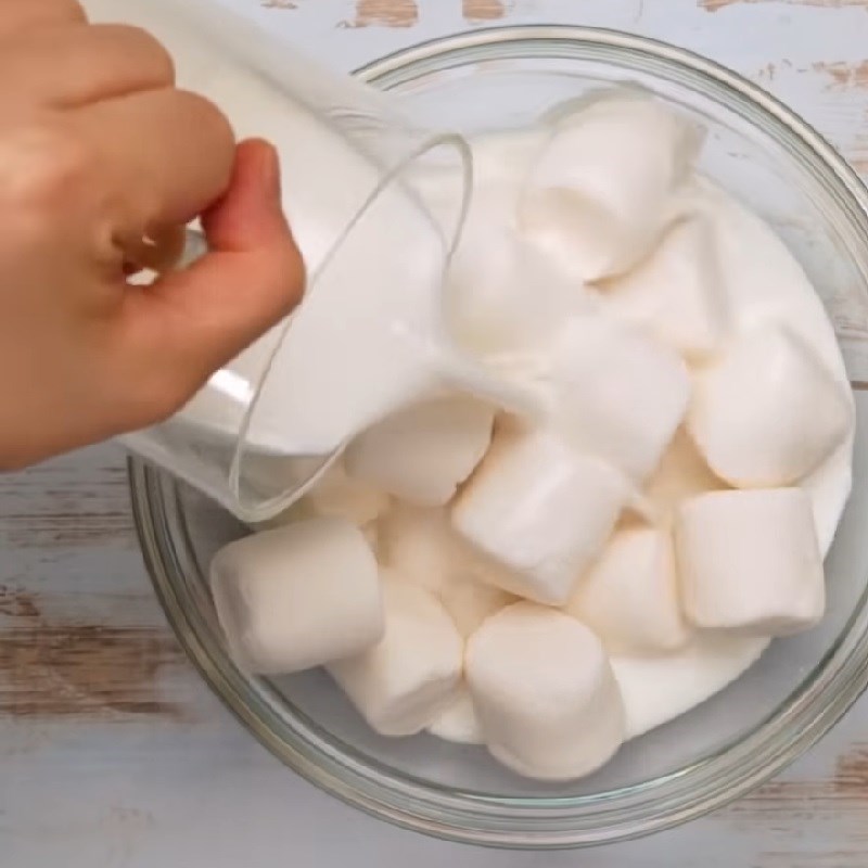 Bước 1 Đun chảy marshmallow Kem vị kẹo marshmallow socola chips