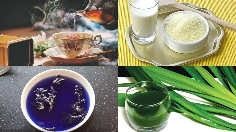 Nguyên liệu thức ăn trà sữa hoa đậu biếc