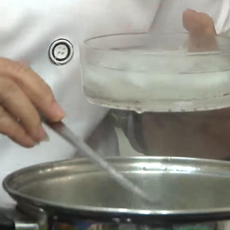 Bước 3 Nấu chè cơm dừa nước Chè dừa nước tắc muối đường phèn