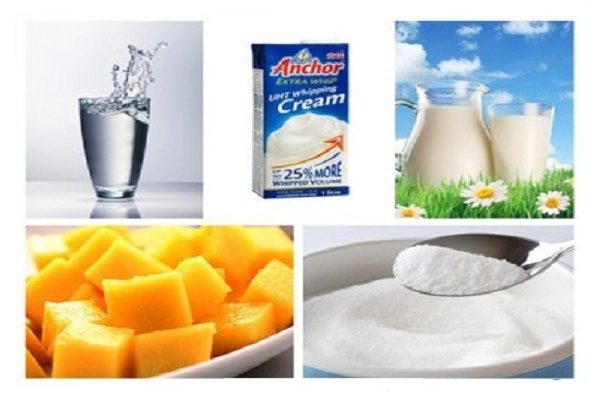 cách làm kem xoài với sữa tươi