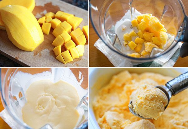 cách làm kem xoài với sữa chua