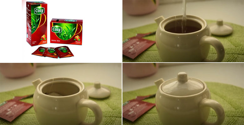 Cách làm trà sữa đậu đỏ chuyển sang bước ủ trà