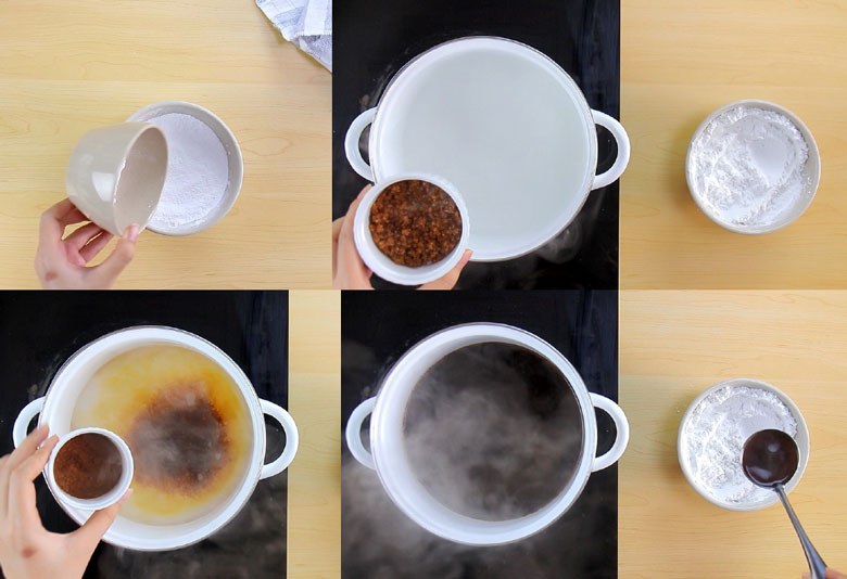 Cách làm trà sữa hokkaido cần nhào bột làm trân châu đen