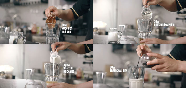 Cách làm trà sữa hokkaido pha theo tỷ lệ