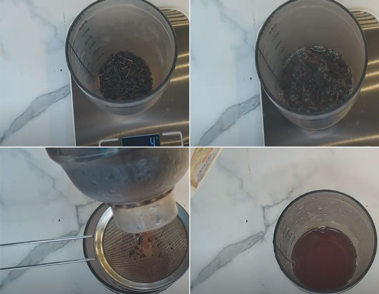 Cách làm trà sữa vải với siro cần ủ trà xanh