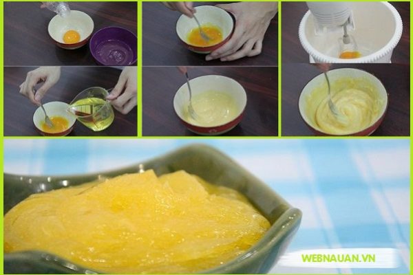 cách làm sốt dầu trứng bánh bông lan
