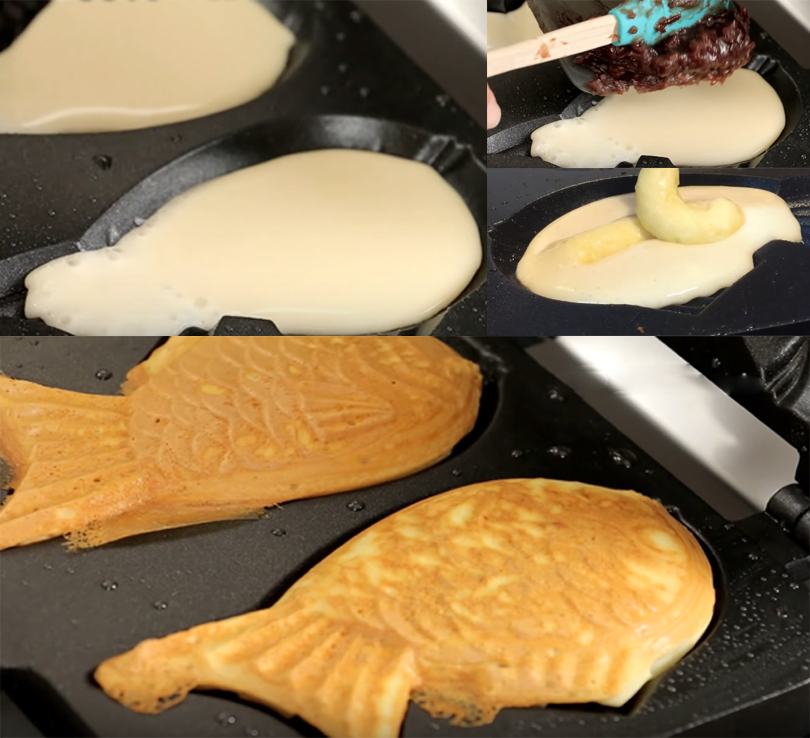 Bước 4 Nướng bánh Bánh cá taiyaki