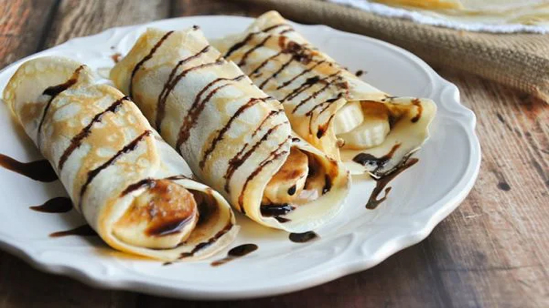 Cách làm các loại bánh crepe có nhân