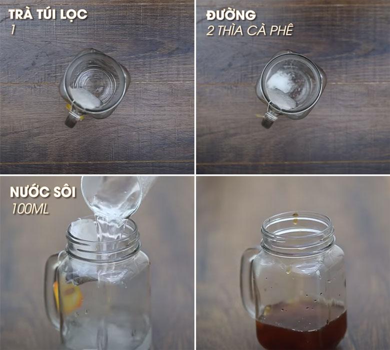 Cách làm trà sữa thạch rau câu đi ủ trà