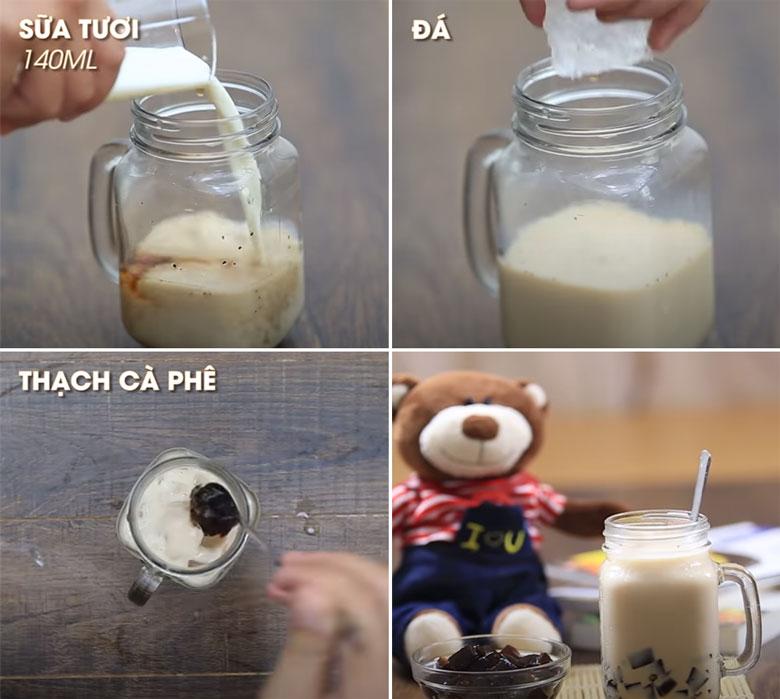 Cách làm trà sữa thạch rau câu với tỷ lệ pha chuẩn