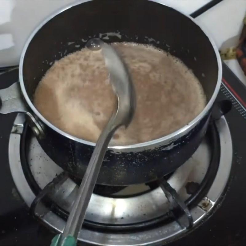 Bước 2 Nấu sữa milo Trân châu milo bằng bột sắn dây