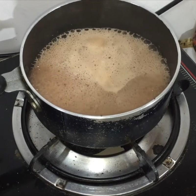 Bước 2 Nấu sữa milo Trân châu milo bằng bột sắn dây