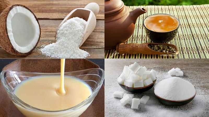 Nguyên liệu món ăn trà sữa dừa