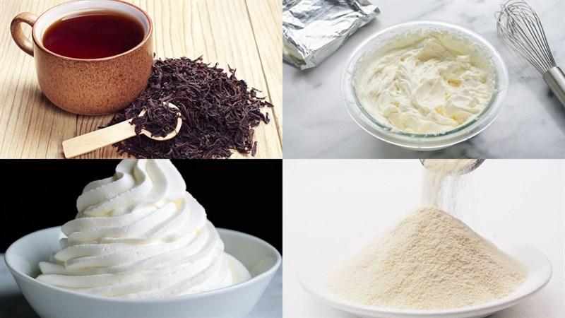 Nguyên liệu món ăn trà sữa kem phô mai