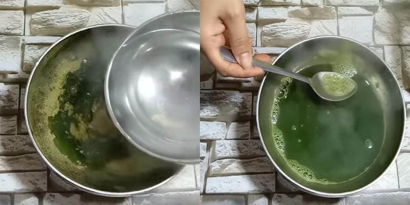 Cách làm trà sữa Matcha hòa tan bột trà xanh vào nước
