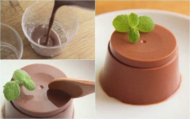 cách làm thạch pudding socola