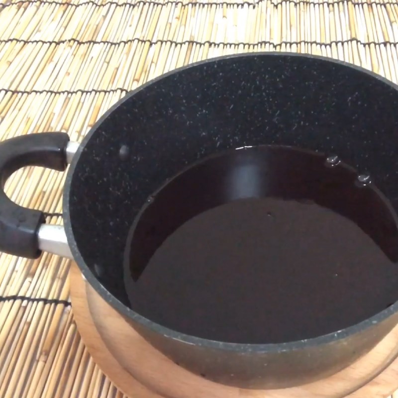 Bước 3 Nấu thạch trà sữa Thái Thạch trà sữa Thái thạch cà phê