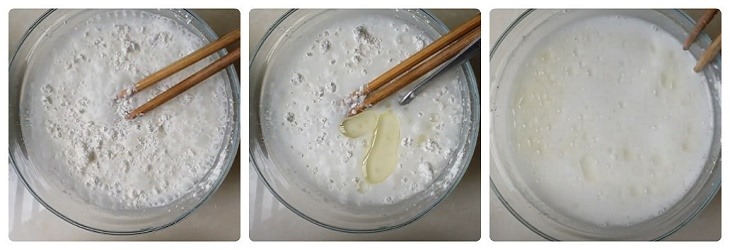 Bước 3 Trộn bột bánh khoai sọ nhân đậu xanh hấp