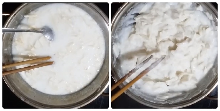Bước 4 Trộn bột bánh khoai sọ nhân đỗ xanh hấp