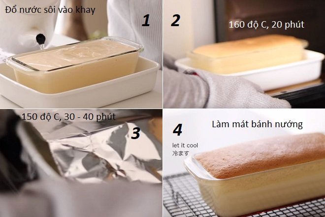 cách thực hiện bánh bông lan flan caramen pudding kem cheese vì chưng lò nướng