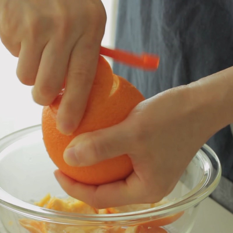 Bước 1 Sơ chế cam Bánh kem cam - bánh gato cam