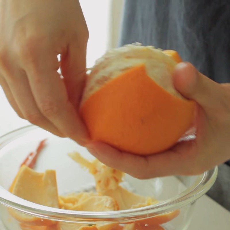 Bước 1 Sơ chế cam Bánh kem cam - bánh gato cam