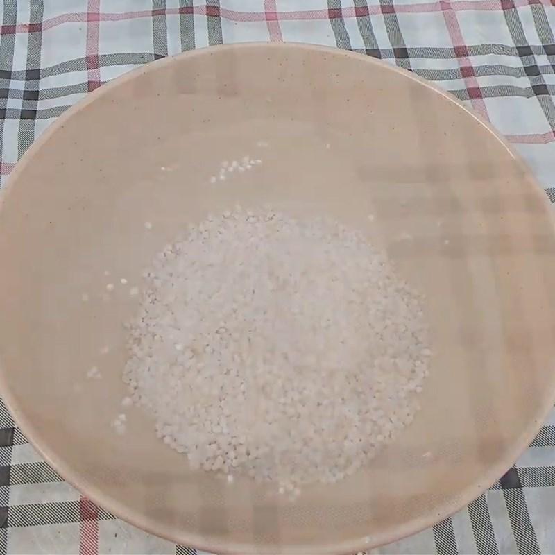 Bước 1 Ngâm bột báng Chuối nướng nước cốt dừa