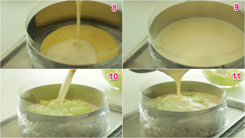 Cách thực hiện bánh kem dưa lưới đơn giản