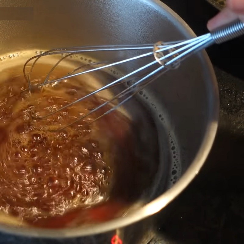 Bước 4 Nấu thạch đáy bánh bánh thạch dâu tây sữa chua