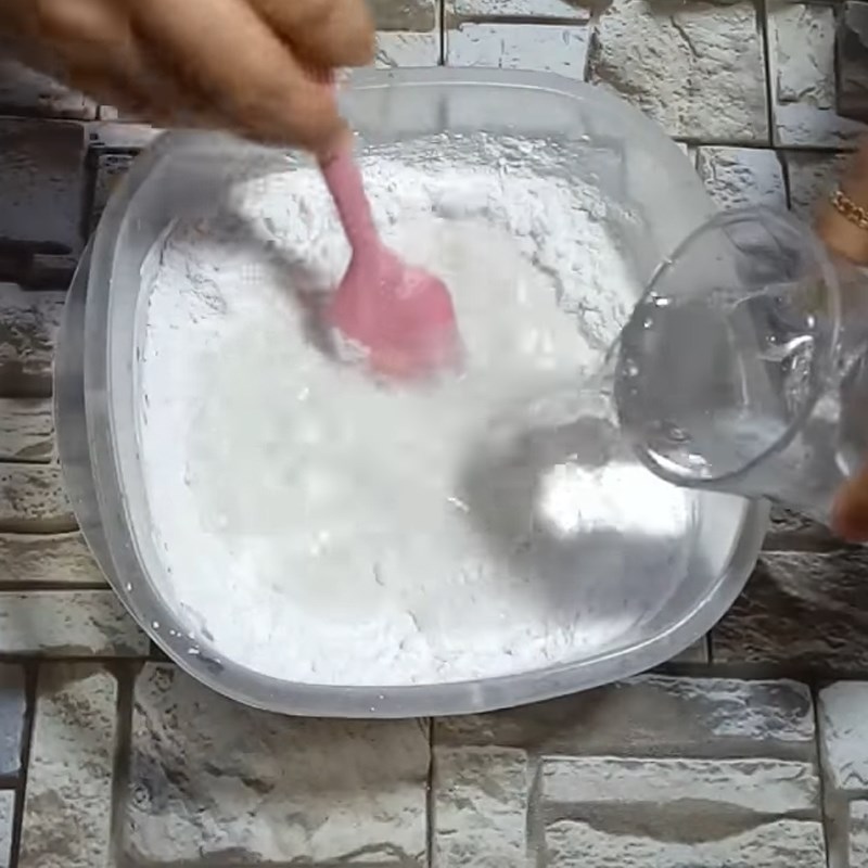 Bước 2 Trộn bột Bánh củ năng nước cốt dừa