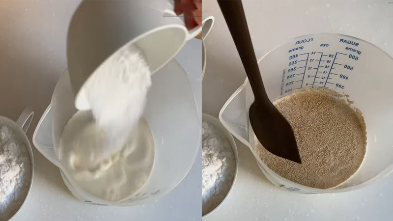Nguyên liệu thực hiện số bánh bao socola vị sữa