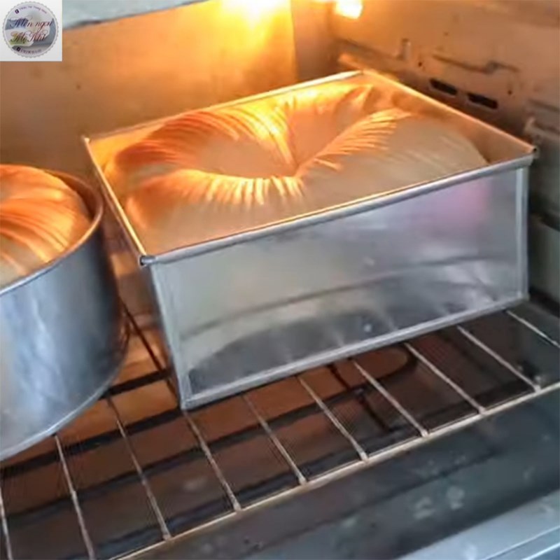 Bước 7 Nướng bánh Bánh mì cuộn len nhân phô mai trà xanh