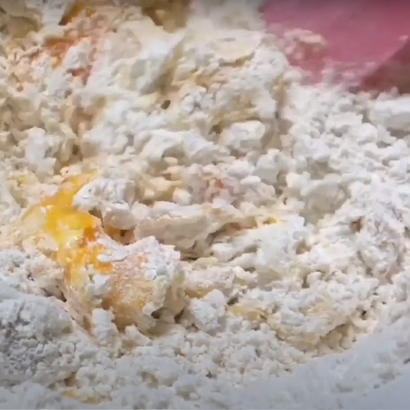 Bước 1 Trộn bột bánh Bánh quy đậm nướng vì chưng chảo kháng dính