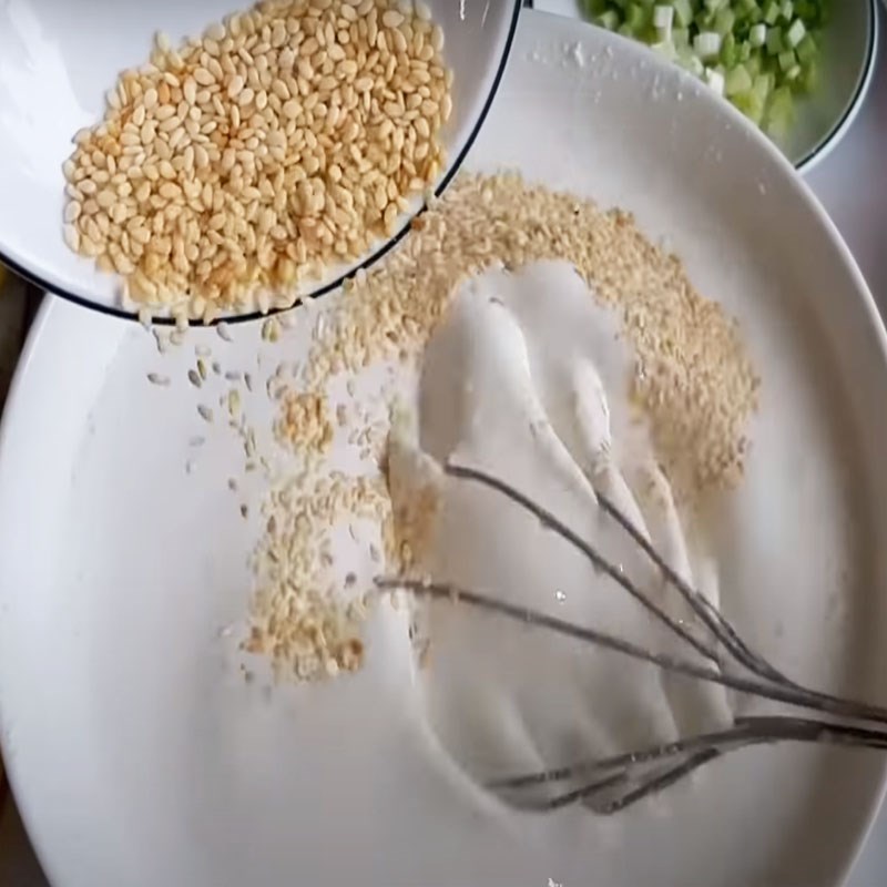Bước 2 Pha bột Bánh cống chay