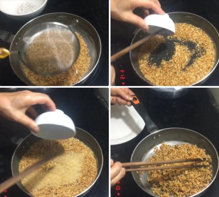 Cách làm cốm gạo nổ ngào đường; cách làm cơm; Cách làm cơm cháy từ com phơi khô; Cơm khô chiên ngào đường; Cách làm cốm cơm; 