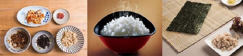 Nguyên liệu món ăn 2 cách làm cơm nắm nhật bản (onigiri)