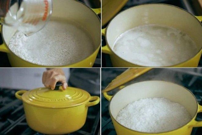 cách nấu gạo nhật làm cơm nắm onigiri