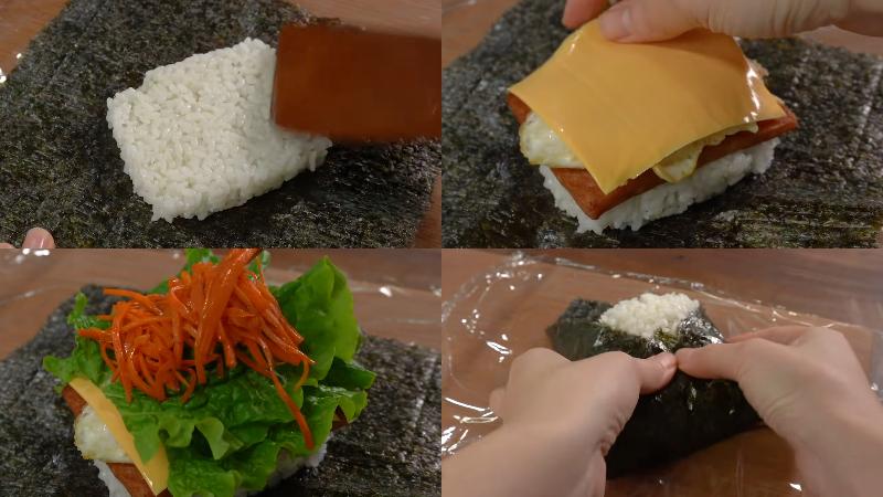 Làm cơm nắm Nhật Bản kiểu sandwich
