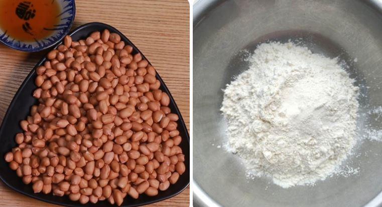 Cách làm đậu phộng da cá từ bột mì