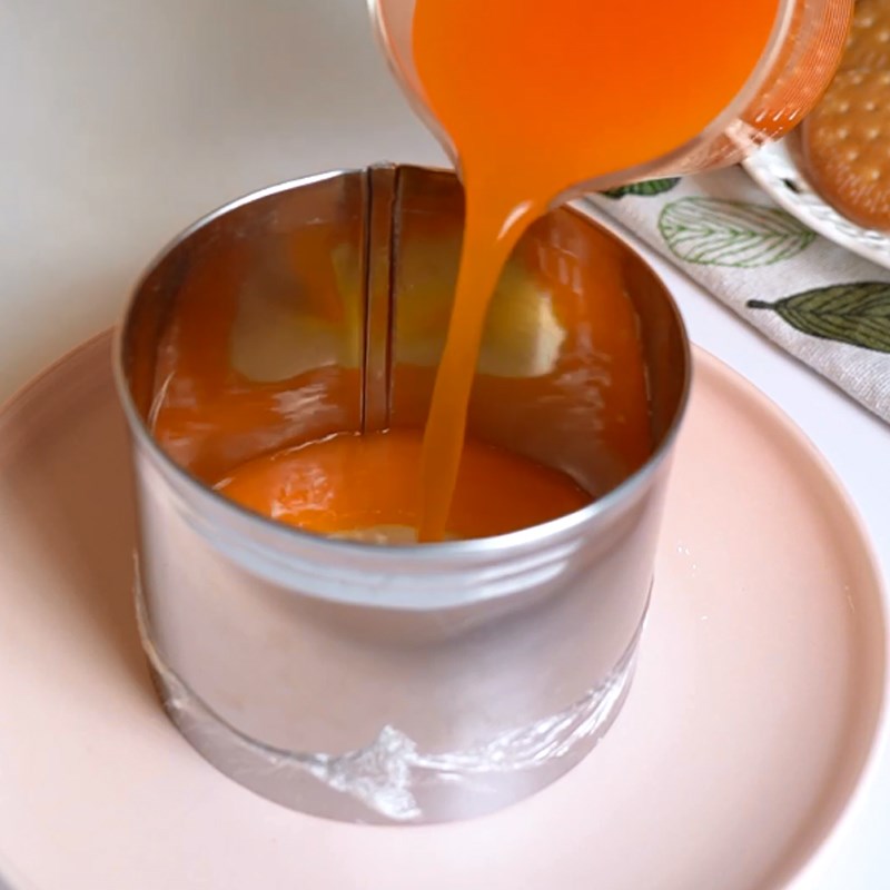 Bước 1 Làm thạch cam Mousse cam sữa chua