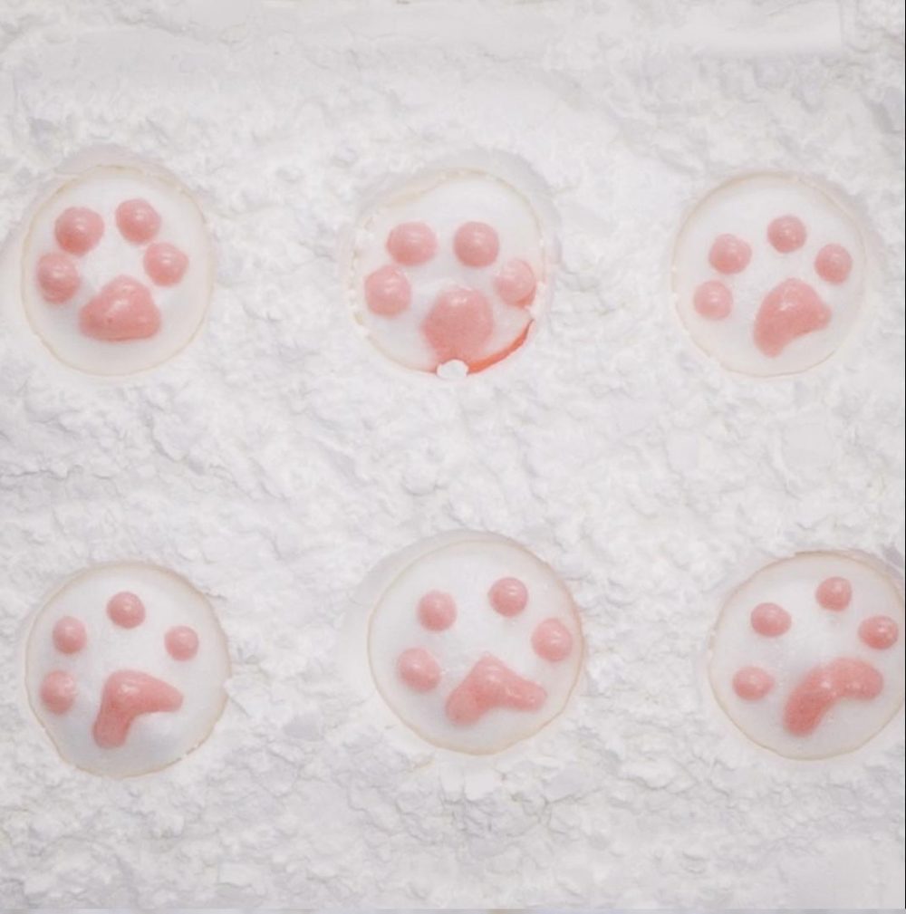 Bước 3 Tạo hình kẹo Kẹo Marshmallow chân mèo