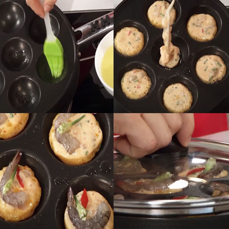 Bước 4 Chiên bánh kim chi bánh kim chi hải sản