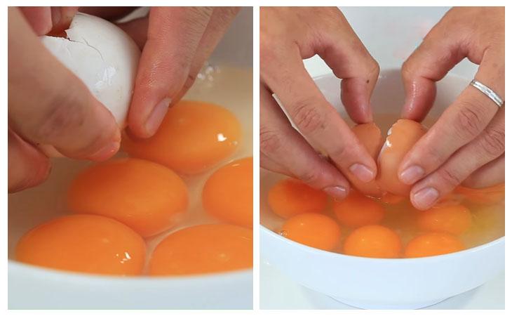 Bước 1 Tách lòng đỏ trứng Món trứng ngọt bùi béo
