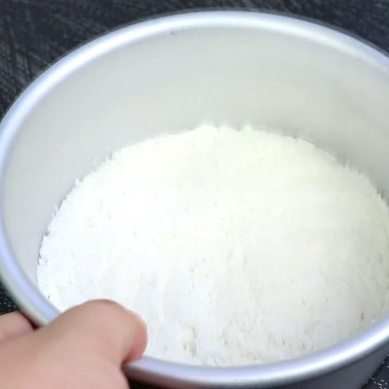Bước 1 Làm đế bánh Bánh mousse chanh leo dừa